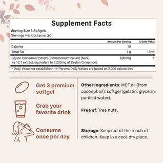 Elorita's Ceylon Cinnamon Softgels