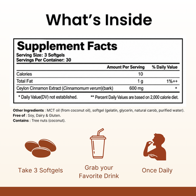 Elorita's Ceylon Cinnamon Softgels